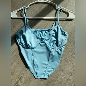 BLUE CORSET TOP